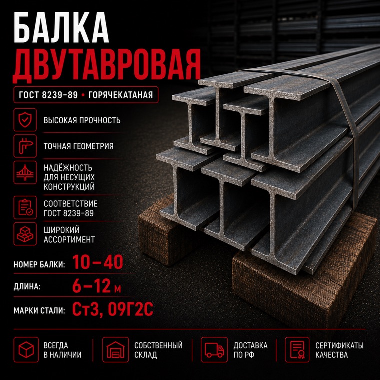 Балка двутавровая 25Б1